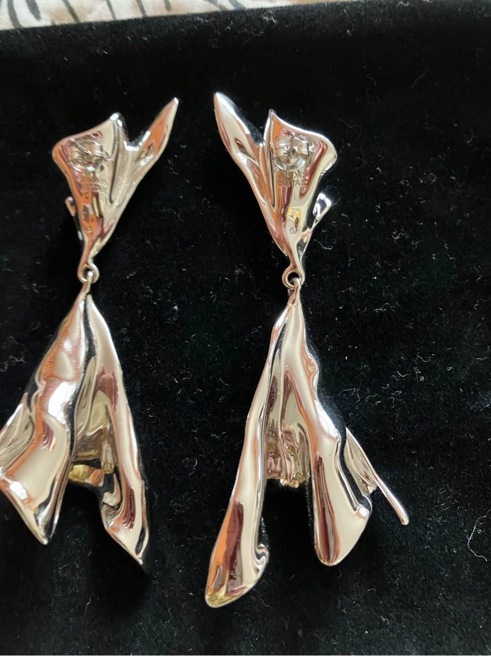 Alexis Bittar Silver Sculptural Drop Earrings